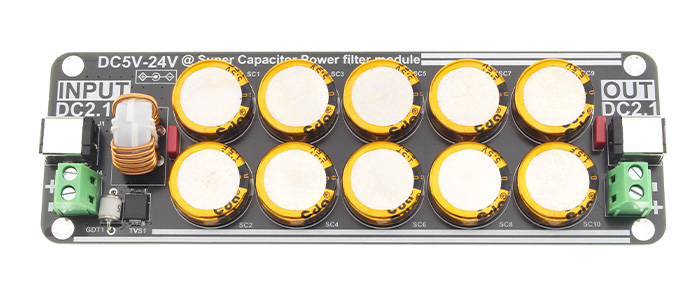 Module filtre d'Alimentation à Supercondensateurs 5-24V DC